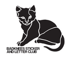 badknees sticker and letter club