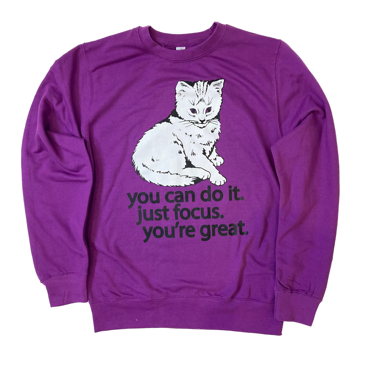 Purple deals cat sweatshirt