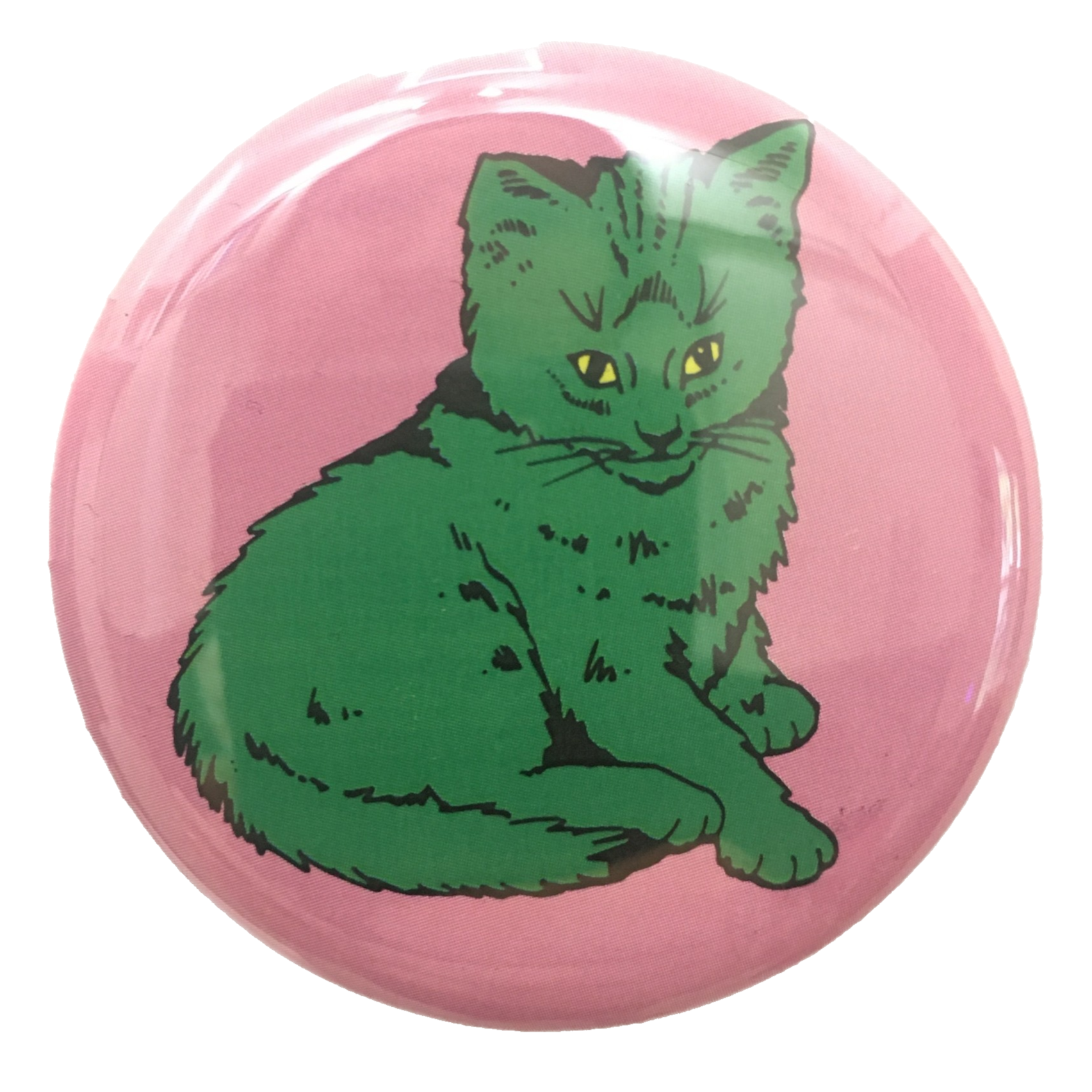 Green Focus Cat button