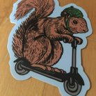 Squirrel on a Bird Sticker | badkneesTs