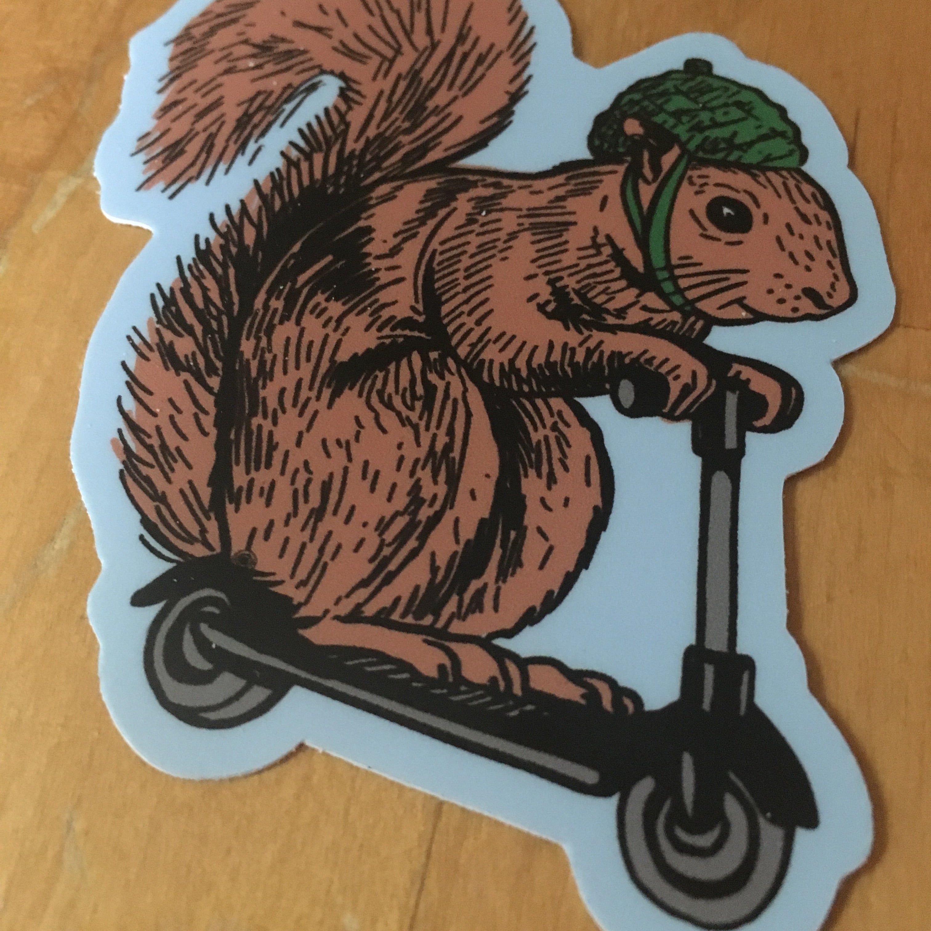 Squirrel on a Bird Sticker | badkneesTs