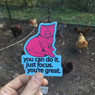 focus cat sticker - badkneesTs | badkneesTs