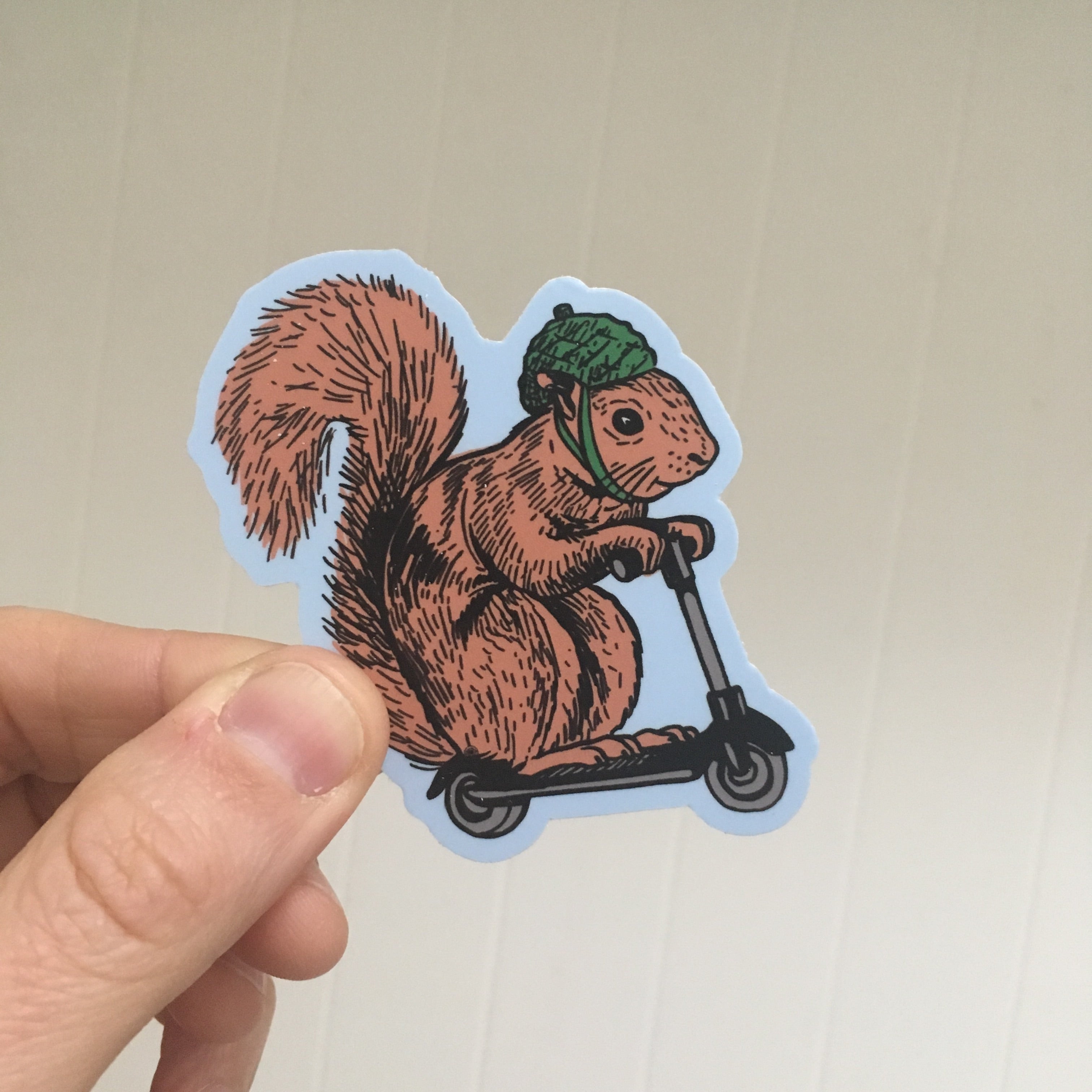 Squirrel on a Bird Sticker | badkneesTs