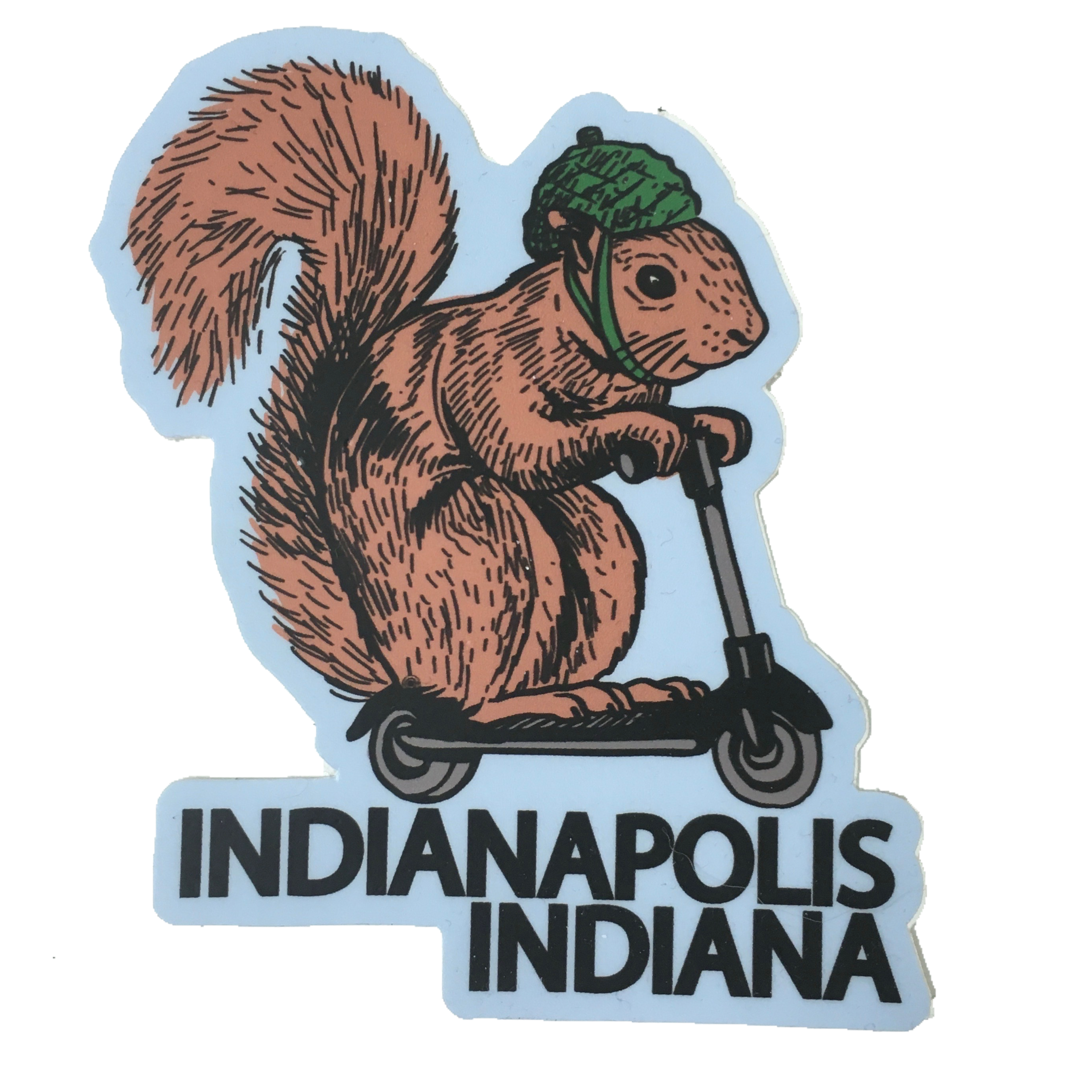 squirrel on a bird indianapolis indiana sticker