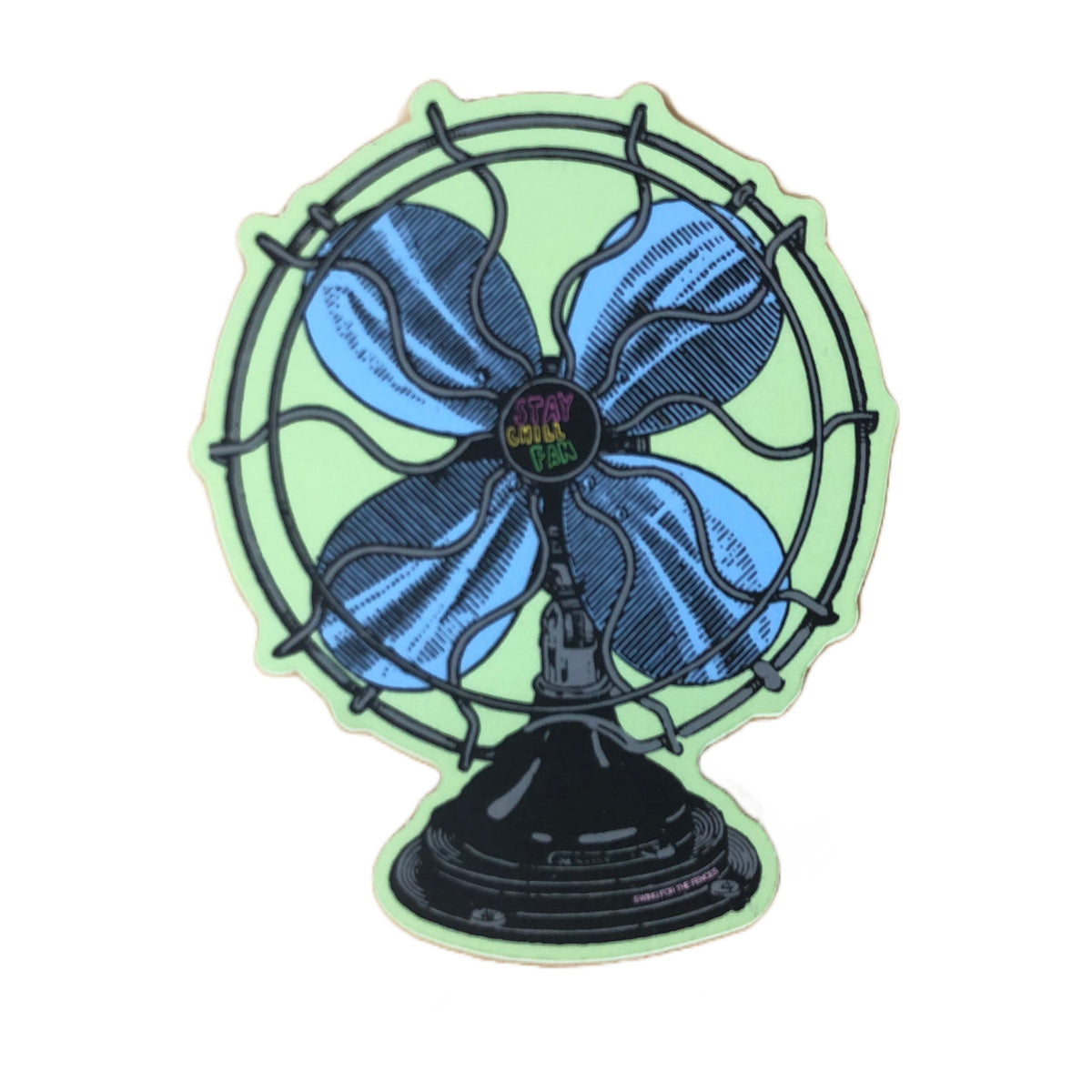 Fan Shell Sticker Stay Chill Fan Sticker (bSaLC #6) – badknees