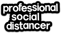 professional social distances sticker