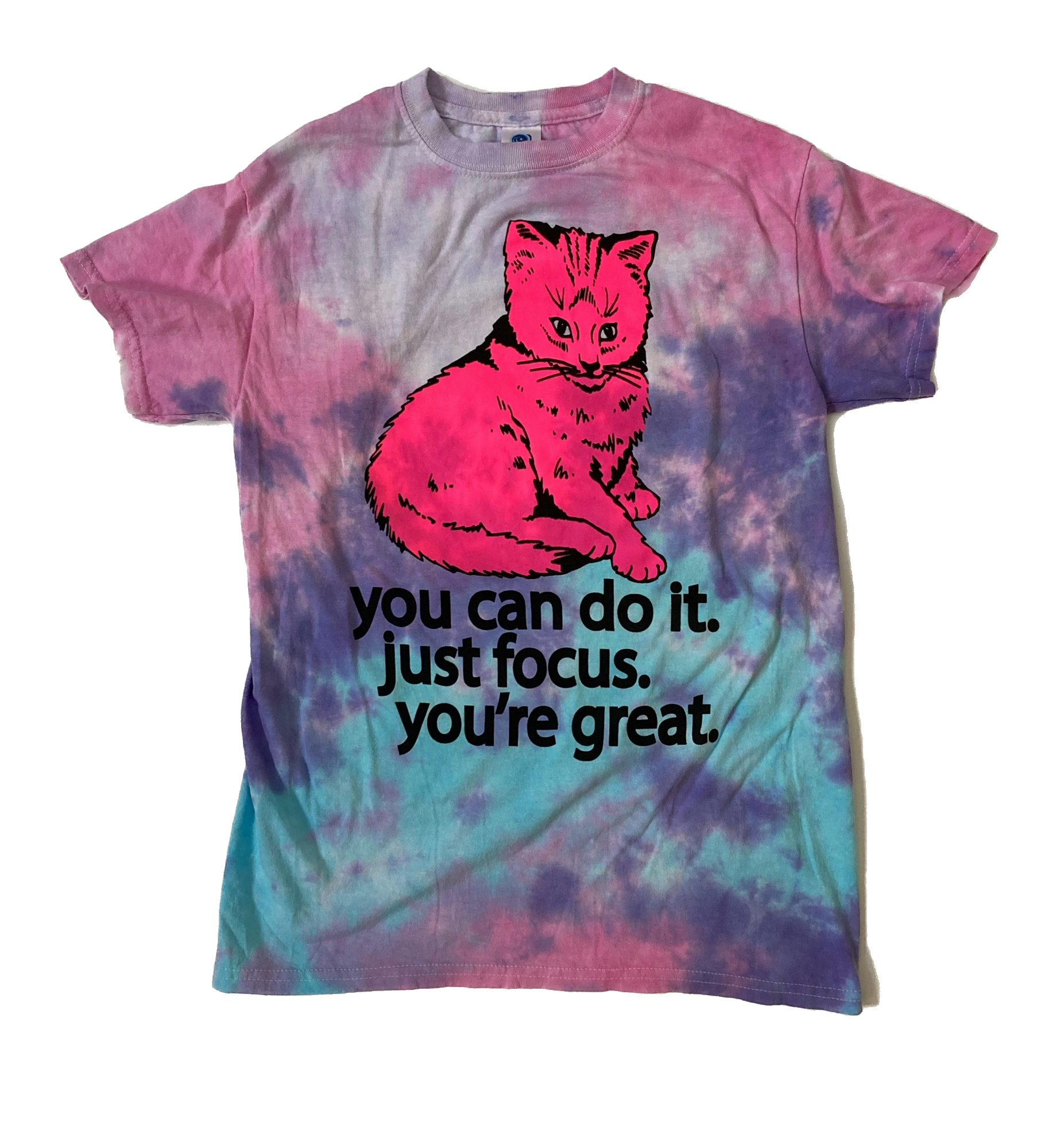 Tie dye top cat shirt