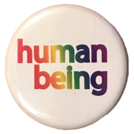 Human Being Pride button magnet