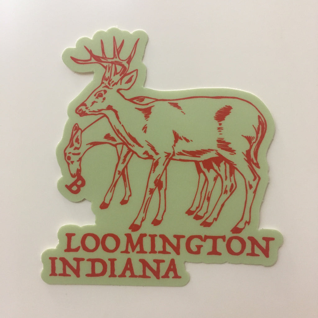 Bloomington Indiana Deer Sticker | badkneesTs
