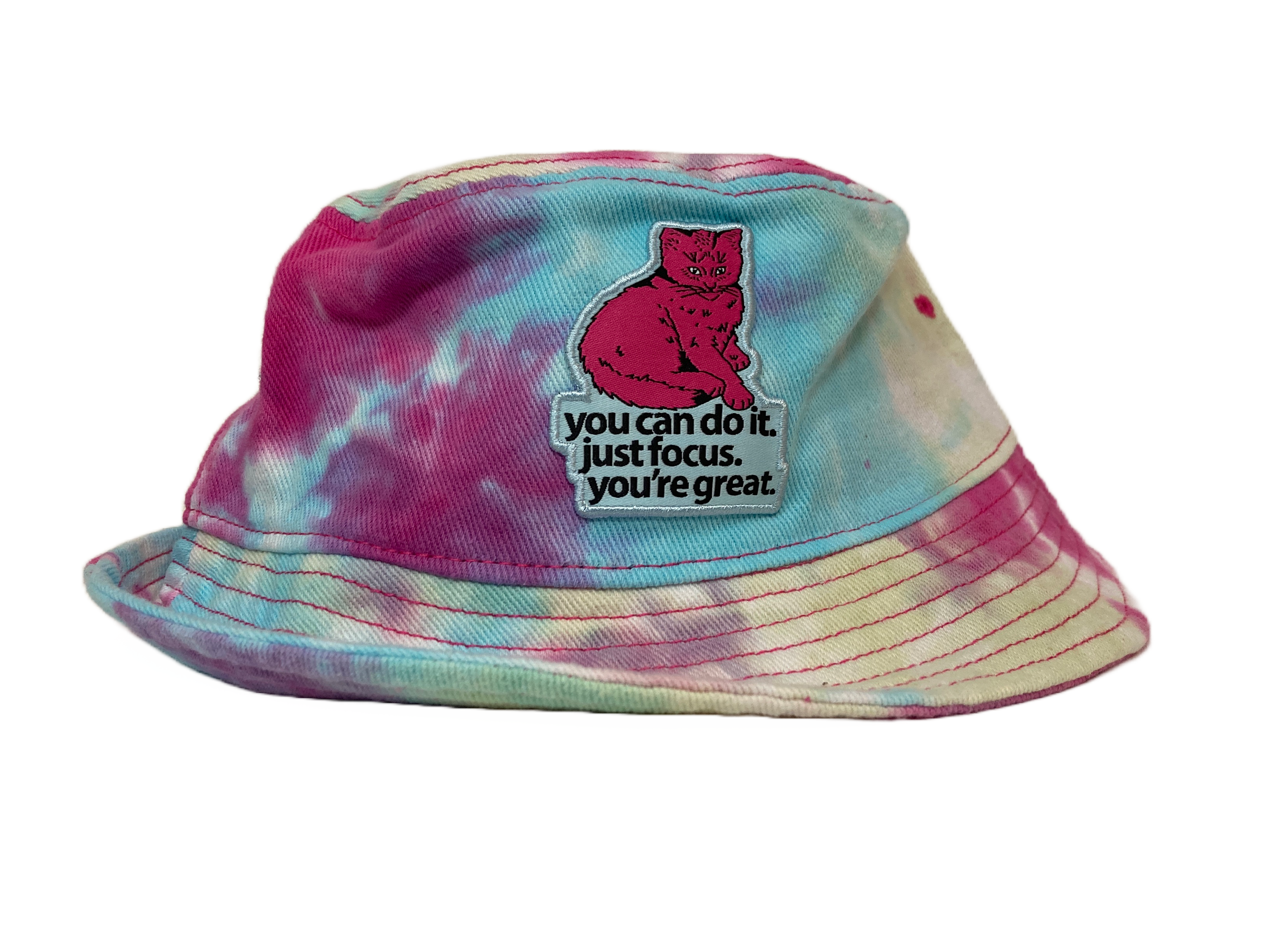 Focus Cat Bucket Hat Cotton Candy