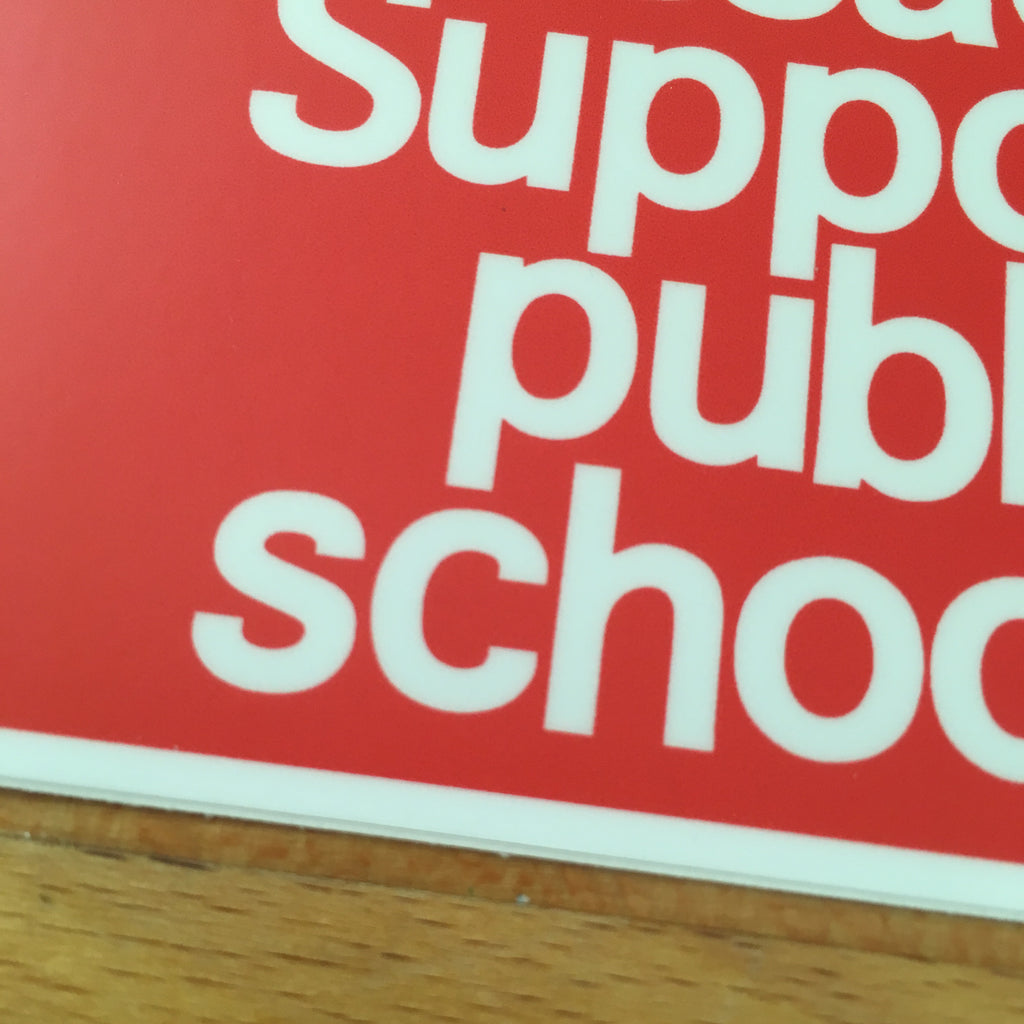 Red For Ed sticker - Teachers Want to Teach Support Public Schools - badkneesTs | badkneesTs