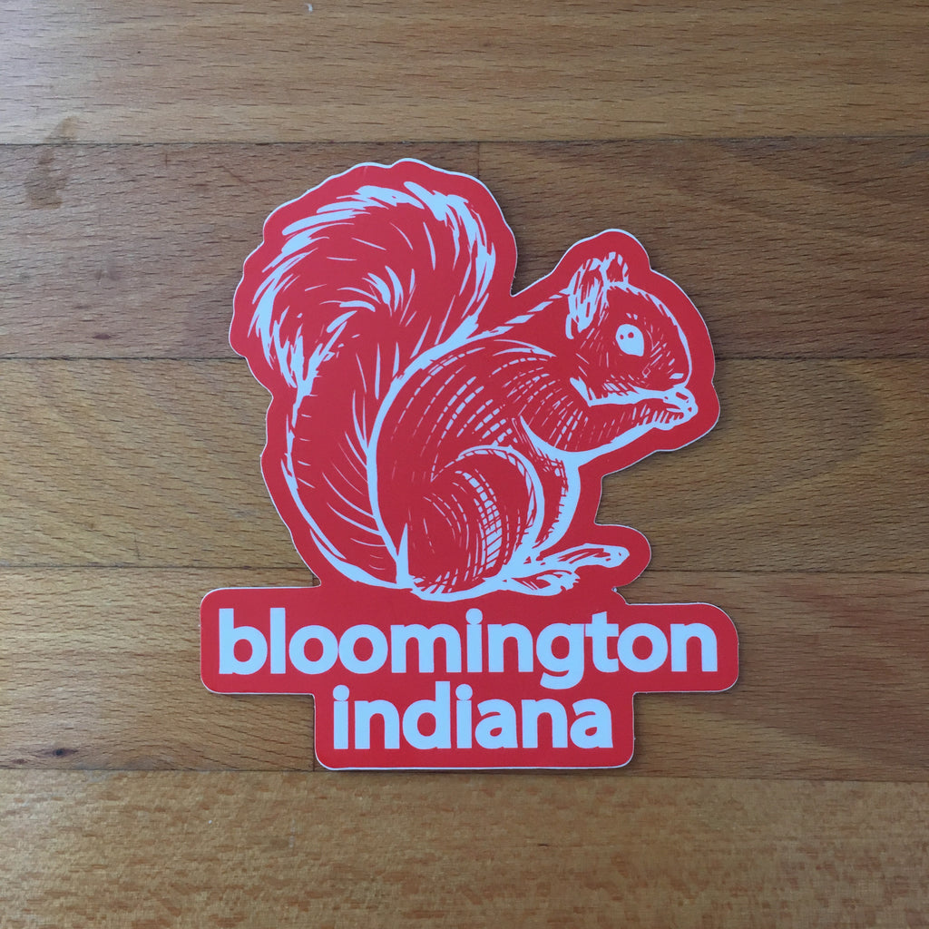 Bloomington squirrel sticker - badkneesTs | badkneesTs