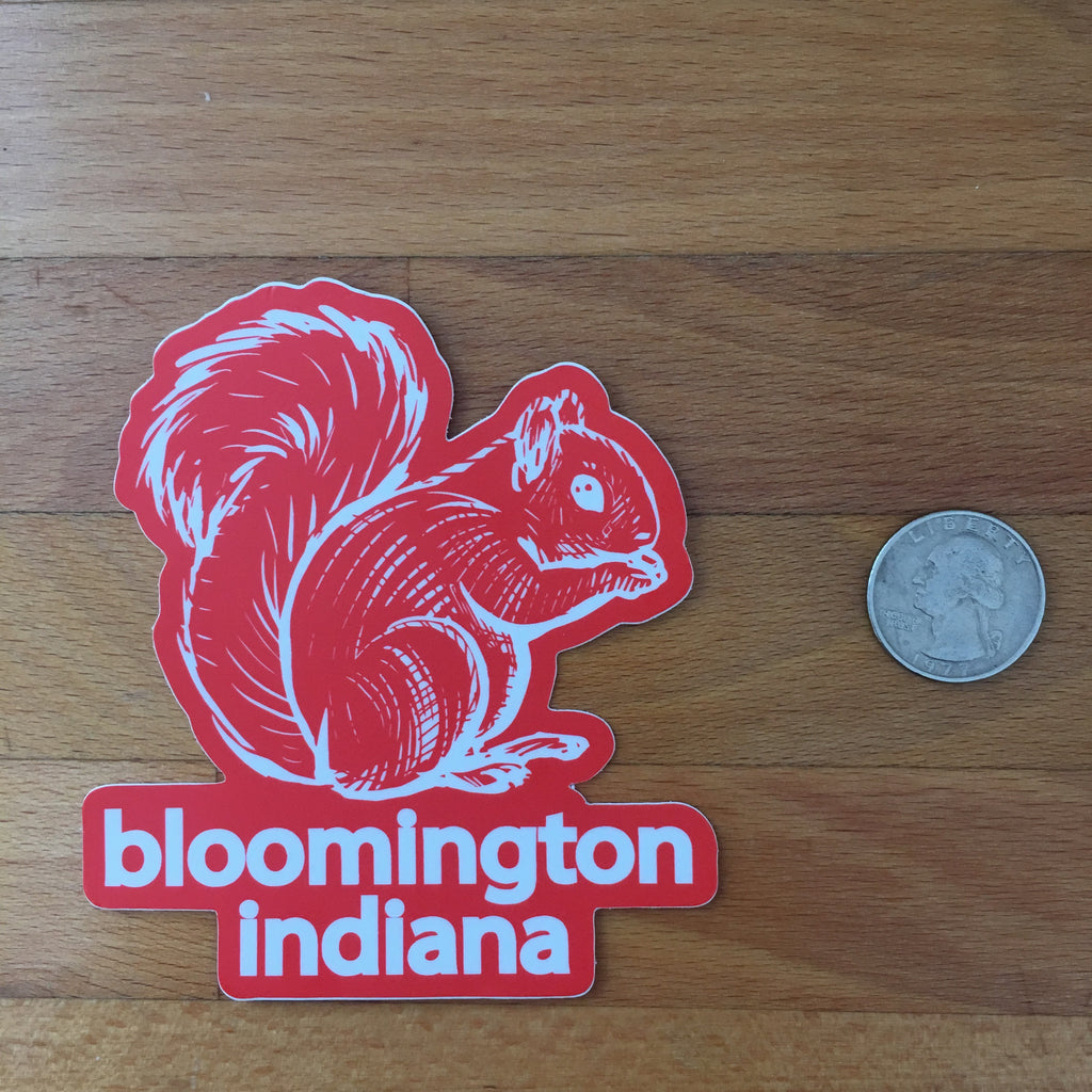 Bloomington squirrel sticker - badkneesTs | badkneesTs