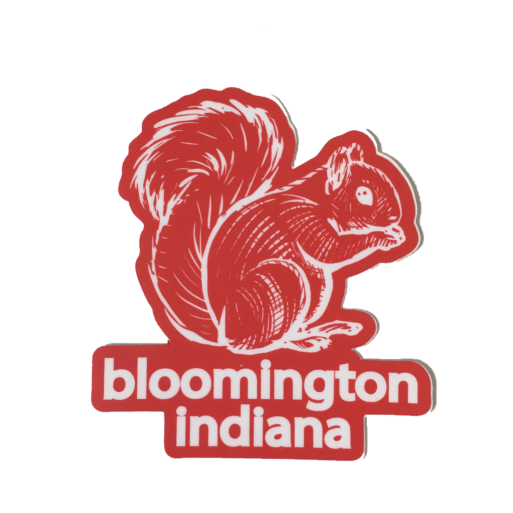 bloomington indiana squirrel sticker
