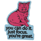 focus cat sticker