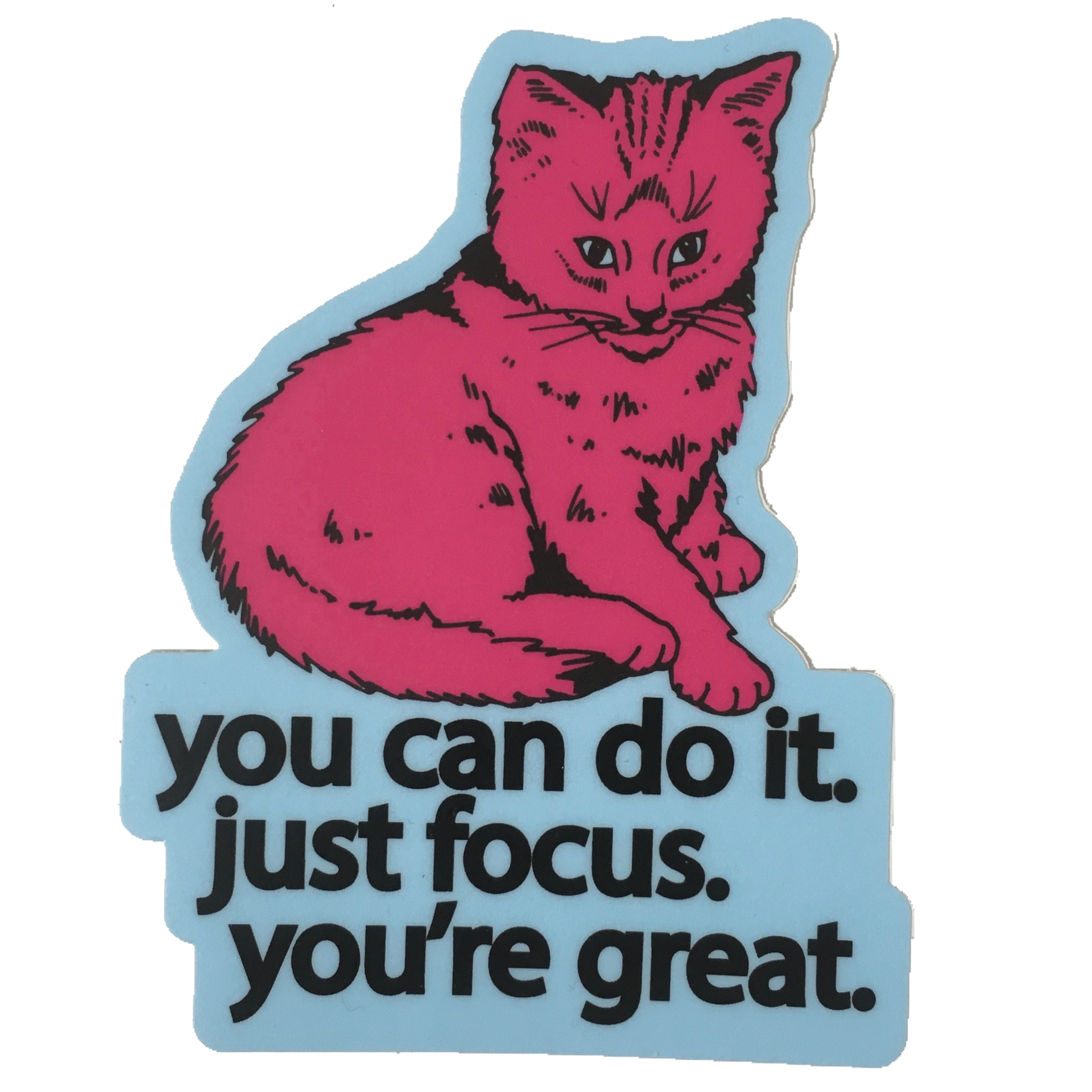 focus cat sticker